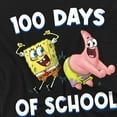 thumbnail image 2 of SpongeBob Patrick 100 Days of School Kids T Shirt for Youth Boys and Girls, Navy, Large, 2 of 3