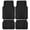 All Black, variant on CAR GRAND Heavy Duty Rubber Car Floor Mats, Deep Dish Car Mats All Weather, Universal Trim-to Fit Automotive Floor Mats for Car SUV Truck Van, Durable Floor Liners waterproof anti-slip Black Red
