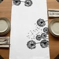 thumbnail image 5 of Table Runners 120 Inches Long Dress Scarves, Dandelion Farmhouse Coffee/Dining/Kitchen Table Runner for Living Room, Black White Modern Country Rustic Plants 13x120 Inch, 5 of 9
