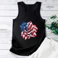 thumbnail image 4 of Aloohaidyvio American Flag Tank Tops Women Patriotic Shirt 4th of July Top Stars Stripes Print Sleeveless T-Shirt USA Flag Tee Tops, 4 of 5