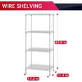 thumbnail image 3 of BestOffice 4 Tier Layer Storage Shelves Wire Metal Shelf for Laundry Bathroom Kitchen Garage(18L x 12W x 44H),Black, 3 of 7