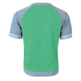 thumbnail image 5 of Sentmoon Chemises en Jean pour Femmes Hauts de Printemps pour Femmes Manches Courtes Col Rond Patchwork Coupe Régulière avec Imprimé Blouses Extensibles pour Femmes Tendance pour le Travail et le Bureau 3TG-5TG, 5 of 5