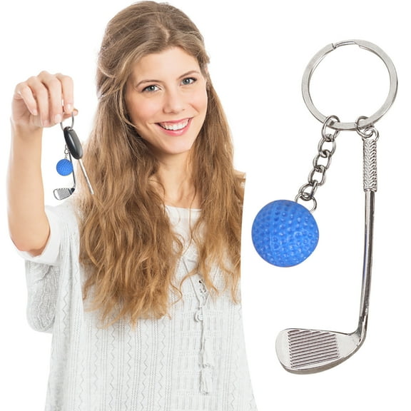 CAIMYY Simulation Golf Ball Keychain, Sports Theme Bag Pendant for Men Women, Novelty Car Keys Accessories