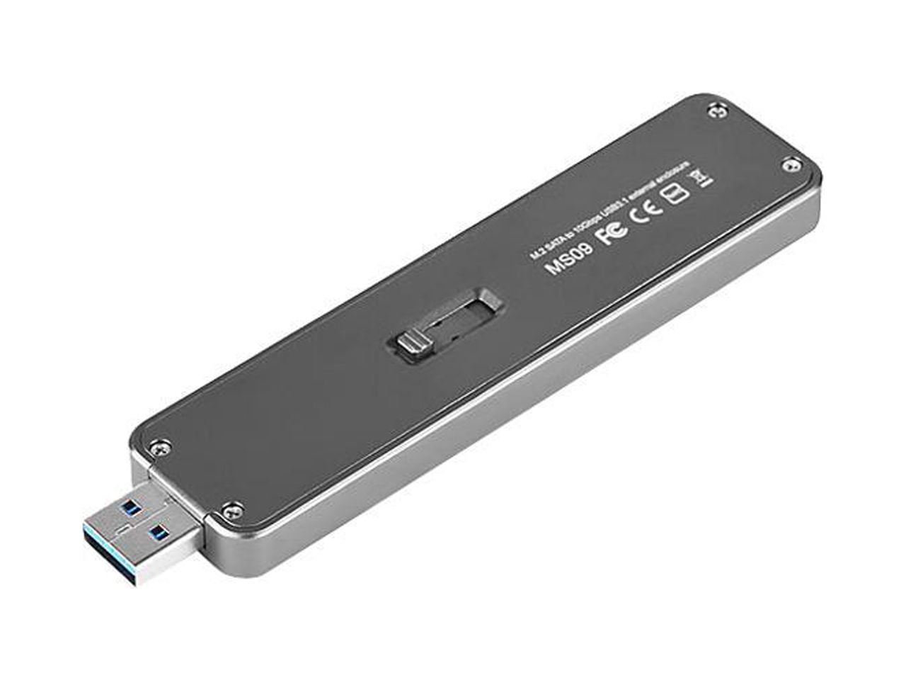 SilverStone SST-MS09C M.2 SATA External SSD Enclosure with USB 3.1 Gen 2