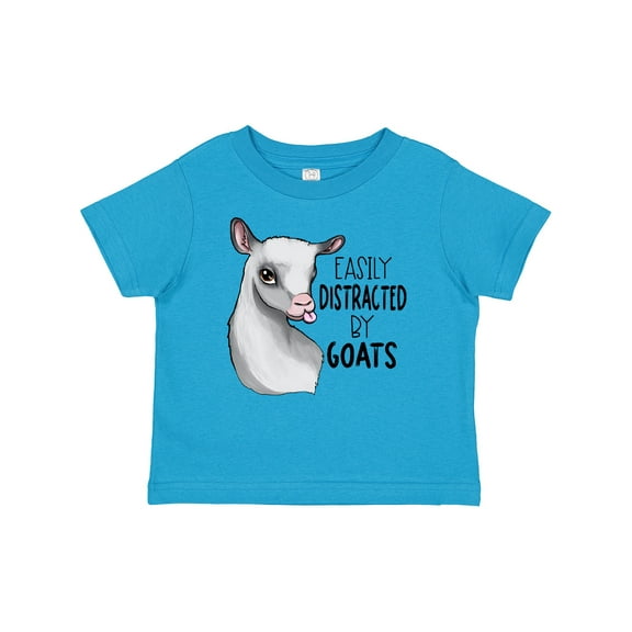 Inktastic Easily Distracted by Goats Cute Goat Boys or Girls Baby T-Shirt
