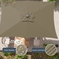 thumbnail image 6 of ACEGOSES LED Outdoor Patio 6x9ft Deck Solar Light Market Umbrella, Outside Table Umbrellas With Polyester canopy,Taupe, 6 of 8