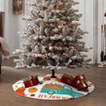 thumbnail image 5 of Salouo Fall Pumpkins Christmas Tree Skirt 48" Farmhouse Christmas Decorations Snowman Xmas Tree Skirt Tree Mat for Holiday Party Decor, 5 of 8