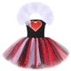 thumbnail image 3 of Disfraz de reina de corazones roja con purpurina para niñas, ropa de fiesta de carnaval de Halloween, disfraz de País de las Maravillas, vestido de princesa con tutú elegante para niños, 3 of 5