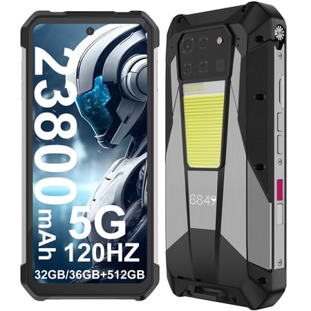 8849 Tank 3 Pro Rugged Smartphone 2024, 23800mAh Rugged Projector Phone 97dB Loud Speaker, 36GB+512GB Dual Sim 5G Android 14 Unlocked Mobile Cell Phones 6.79" Big Screen, Camping Light/2TB Expand/OTG
