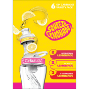 Cirkul Squeeze Flavor Cartridge Variety Pack, 6-Pack (2 Classic, 2 Strawberry, 2 Raspberry)
