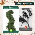 thumbnail image 3 of Guvpev 9FT Christmas Garland with 240 Cedar Branches, Real Touch Soft & Thickness Winter Cedar Garland for Christmas Decorations, Greenery Garland for Table, Mantel, Wall, Indoor Outdoor Xmas Decor, 3 of 10