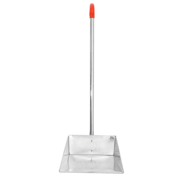 Raindrops Heavy Duty Dust Pan Stainless Steel Plastic Long Handle Household Industrial Use