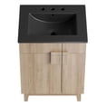 thumbnail image 6 of Modway Miles 24" Wood Bathroom Vanity with Tapered Legs in Black/Oak, 6 of 11