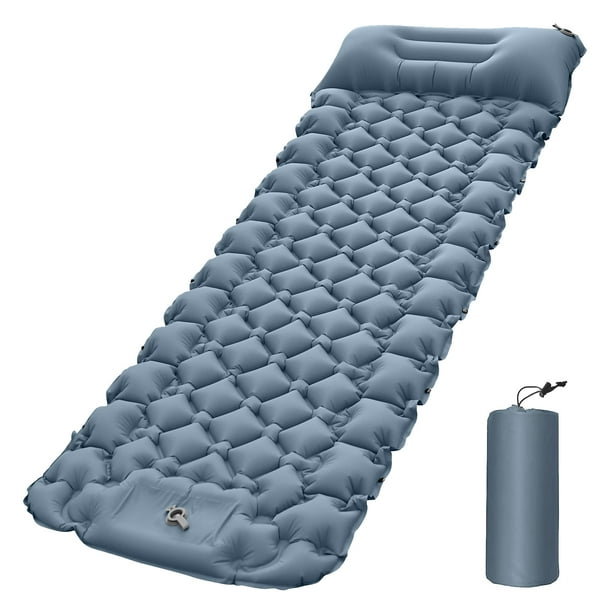 Irfora Colchoneta ligera para acampar con almohada de aire Colchón de aire portátil Impermeable para mochileros Colchoneta para dormir Irfora Colchoneta