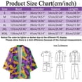 thumbnail image 4 of VBARHMQRT Rugby Shirts for Men Male Spring and Summer Cool Semi Long Sleeve Cardigan All Print Printed Collarless Antique Shirt Purple, 4 of 7