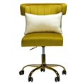thumbnail image 4 of 14 Karat Home Alla Swivel Task Chair with Tufted Back for Office in Mustard, 4 of 10