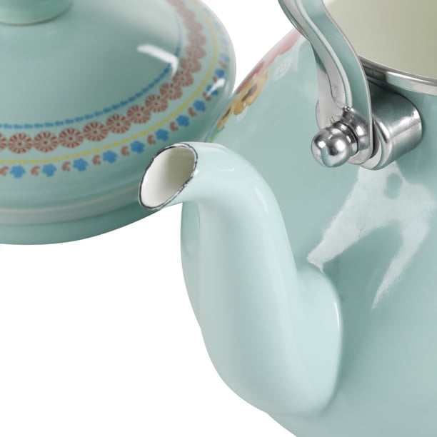 The Pioneer Woman Breezy Blossom Enamel On Steel 1.9-Quart Tea