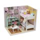 thumbnail image 1 of Casa de muñecas en miniatura Casa de muñecas de madera DIY con muebles Juguete para niños, 1 of 8