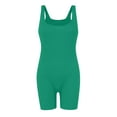thumbnail image 3 of aidice Yoga Jumpsuits for Women Summer Square Neck Sleeveless Slim Fitting Running Shorts Bodysuits, 3 of 5