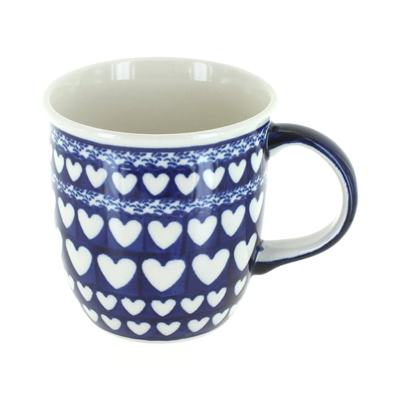 Blue Rose Polish Pottery Valentina Plain Coffee Mug