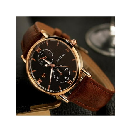 Color Quartz Glass Men Business Urban Fashion Luxury Waterproof Luminous Analog Clock Watches Blue Glass Quartz Wristwatch Gifts ()