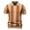 Yellow, variant on Afdoent Golf Polo Shirts For Men Stripe Print Short Sleeve Polo Shirt Top Leisure Fashion Vacation Classic