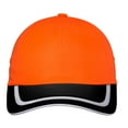 thumbnail image 2 of Yellow Rooster Men's Enhanced Polyester Visibility Cap Safety Orange/ Black, 2 of 3