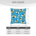thumbnail image 4 of Bingfone Flying Bees Linen Throw Pillow Covers Cushion Case Pocket Button Vintage Farmhouse Pillowcase For Sofa Couch Bed 18"X18", 4 of 9
