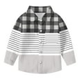 thumbnail image 6 of Makaor Button up Shirt Girls Boys Long Sleeve Collared Tops Plaid Pullover Tees Casual Fall Fashion Outfits, 6 of 6