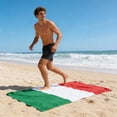 thumbnail image 7 of Diceymbol Italy Flag Beach Towels Oversized 55x28 In Quick Dry Sand Free Microfiber Beach Towel Soft Absorbent Large Lightweight Travel Towel For Adult Beach Pool Vacation Use, 7 of 7