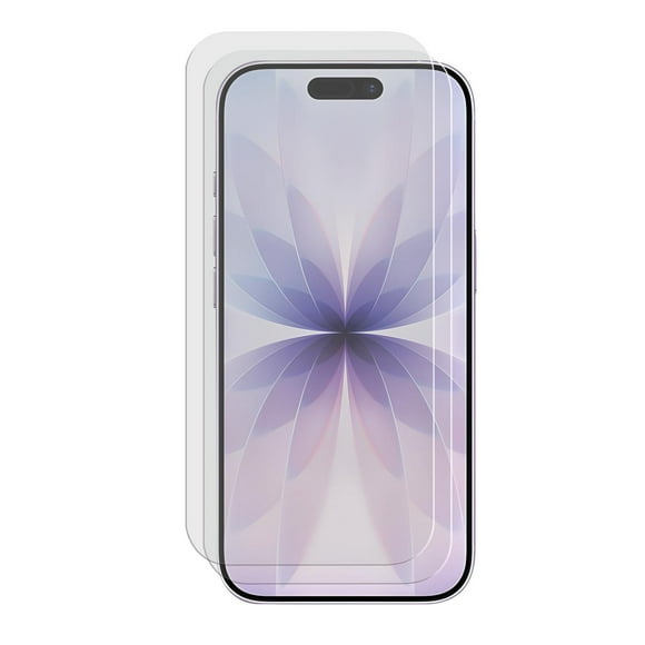 Onn 2-Pack Premium Scratch-and Impact-Absorbing Tempered Glass Screen Protectors for iPhone 17