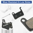 thumbnail image 5 of 2set Disc Brake Pad 1.28" x 1.06" Semi-Metallic Resin Bike Brake Pads with Spring and Pin for BB7 M355 M446 M640 Mountain Road Bikes, Black, 5 of 7