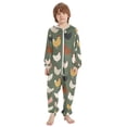 thumbnail image 2 of Soft Big Kids Onesie Pajamas Cozy Loose-Fit Jumpsuits for kids with Pockets for Christmas Lounge & Play Cute Colorful Chickens Pattern, 2 of 8