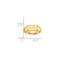 thumbnail image 5 of Real 14kt Yellow Gold Signet Ring 10mmx6mm Open Back Size: 3; for Adults and Teens; for Women and Men, 5 of 5