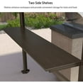thumbnail image 3 of PURPLE LEAF 6.5' X 12' Hardtop Grill Gazebo for Patio Double Galvanized Steel Roof with 2 Side Shelves Outside Sun Shade Outdoor BBQ Canopy, 3 of 8