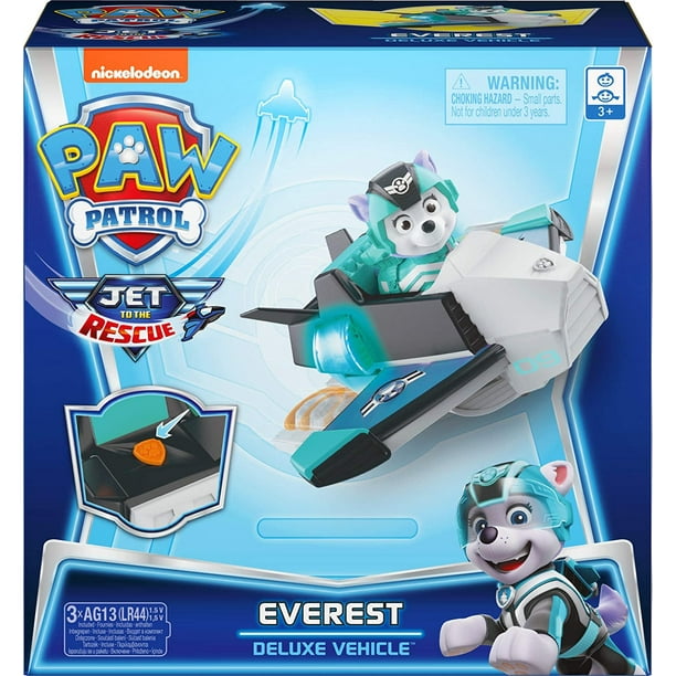 Paw Patrol, Jet to The Rescue Everest Deluxe Transforming Vehicle con luces y sonidos Paw Patrol Paw Patrol