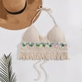 thumbnail image 2 of Annhoo Crochet Tank Tops for Women Spring Summer Block Color Drawstring Knit Sleeveless Shirts Beach Clothes, 2 of 3