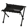 thumbnail image 1 of Taburete plegable con reposapiés, asiento de pesca, taburete portátil, taburete de camping, taburete de pesca para salón, actividades al aire libre, Negro, 1 of 8