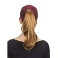 thumbnail image 4 of C.C Ponytail Messy Buns Trucker Ponycaps Plain Baseball, Burgundy, 4 of 4
