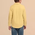 thumbnail image 3 of Grblisyd Boys Button Down Shirt Long Sleeve Summer Boys Dress Shirts Casual Formal Collared Shirt Back to School Clothes, 3 of 4