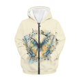 thumbnail image 5 of DISNIMO Girls Butterfly Zipper Hoodie for Kids Music Note Hoodie Teenager Girl Sweatshirts Zip Up Boys Sweatshirt Jackets Size 11-13 Girl Clothes Soft Hooded Jacket with Pockets Children Hoodies, 5 of 7