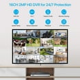 thumbnail image 2 of ZOSI 16CH 3K Lite CCTV DVR Video Recorder with 2TB Hard Drive. Hybrid Surveillance 4-in-1 DVR Supports HD-TVI, CVI CVBS AHD 960H Security Cameras, Remote Viewing, Motion Detection,24/7 Record, 2 of 6