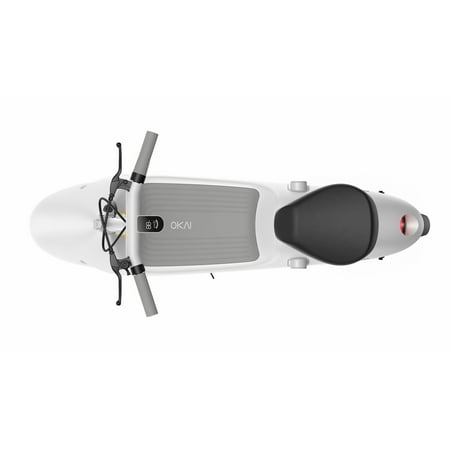 OKAI - Ceetle Pro Electric Scooter with Foldable Seat w/35 Miles Operating Range & 15.5mph Max Speed - White