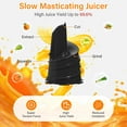 thumbnail image 3 of Cold Press Masticating Juicer with Large Feed Chute for Whole Fruits, Stainless Steel Slow Juicer Easy to Clean 99%  Purity Metallic Silver, 3 of 8