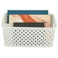 thumbnail image 6 of Simplify Small Resin Wicker Storage Basket in White (10 x 8 x 4"), 6 of 11