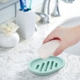 thumbnail image 6 of Syenll 2 Pack Soap Dish with Drain, Double Layer Plastic Draining Soap Holder for Bathroom Shower Kitchen (Green), 6 of 8