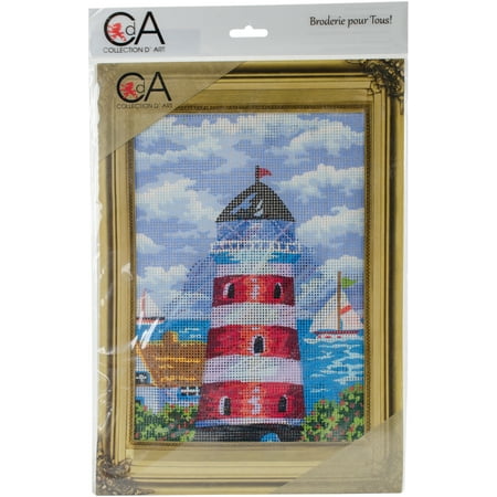 Collection D'Art Stamped Needlepoint Kit 38X24cm-Lighthouse