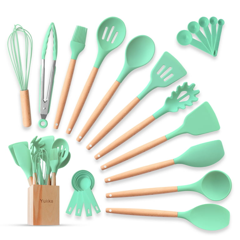 22Pcs Silicone Cooking Utensils Set, Heat Resistant Silicone