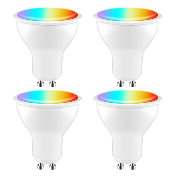 Bombilla LED Inteligente Tuya GU10 Regulable 5 W CA 200-240 V WIFI + Bluetooth Control de Aplicación Smart Life Funciona con Home 4 Piezas
