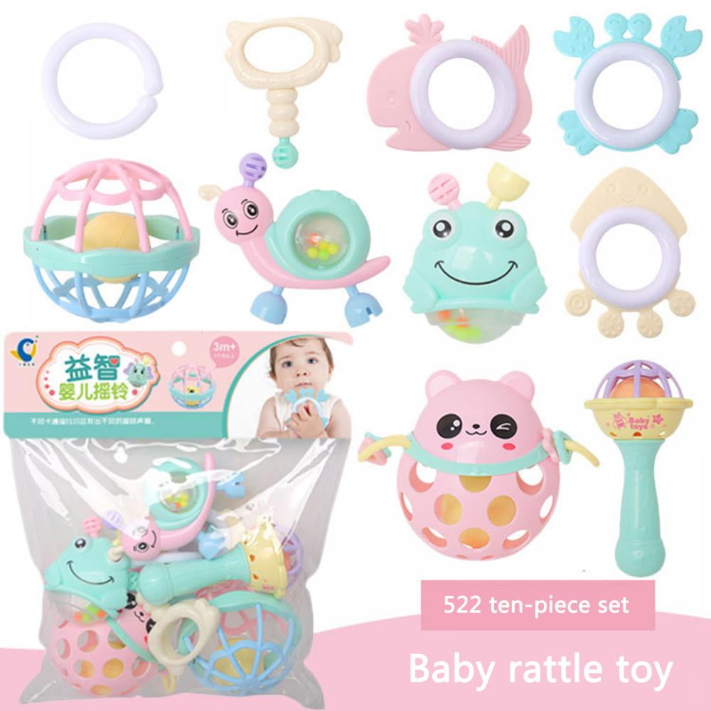 Baby Rattles Teethers for Newborn Toys, Gifts for Infants 100 Pcs with